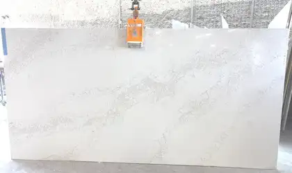 Full image of AmeriQuartz Statuario Cd Quartz countertop slab