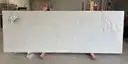 Full image of Q Quartz Calacatta Premata White Quartz countertop slab