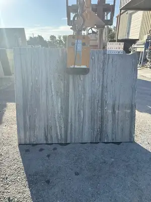 Full image of New River White Grey Granite countertop slab