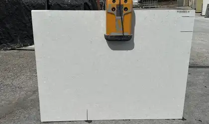 Full image of ONE Quartz Surfaces Coronado White White Quartz countertop slab