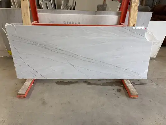 Full image of Bianco Superior White Quartzite countertop slab