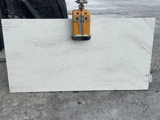 Full image of Cambria Ironsbridge White Quartz countertop slab