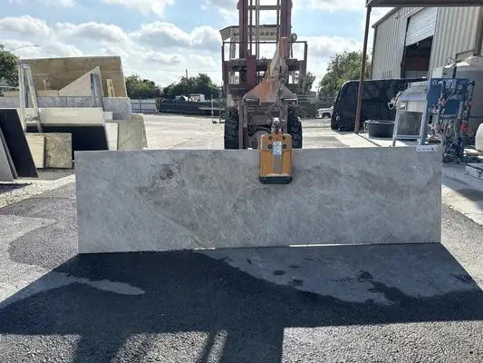 Full image of Taj Mahal Grey Quartzite countertop slab