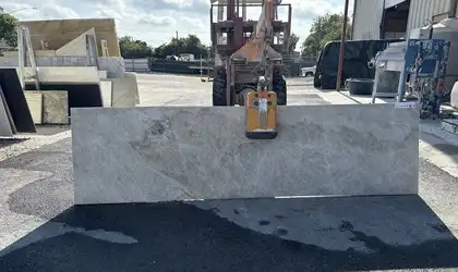 Full image of Taj Mahal Grey Quartzite countertop slab
