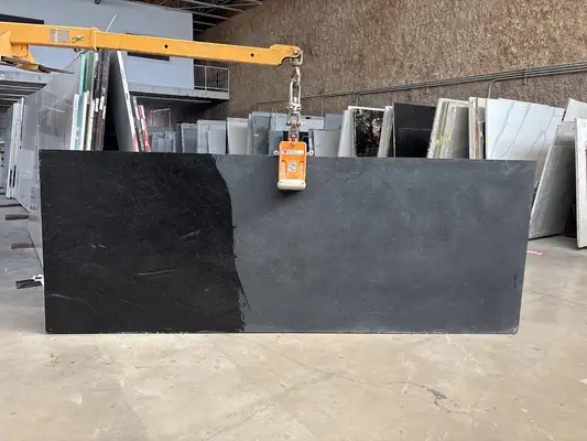 Full image of Black Mist Grey Granite countertop slab