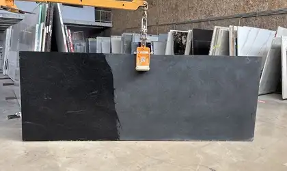 Full image of Black Mist Grey Granite countertop slab