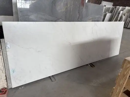 Full image of Dekton Marina White Quartz countertop slab