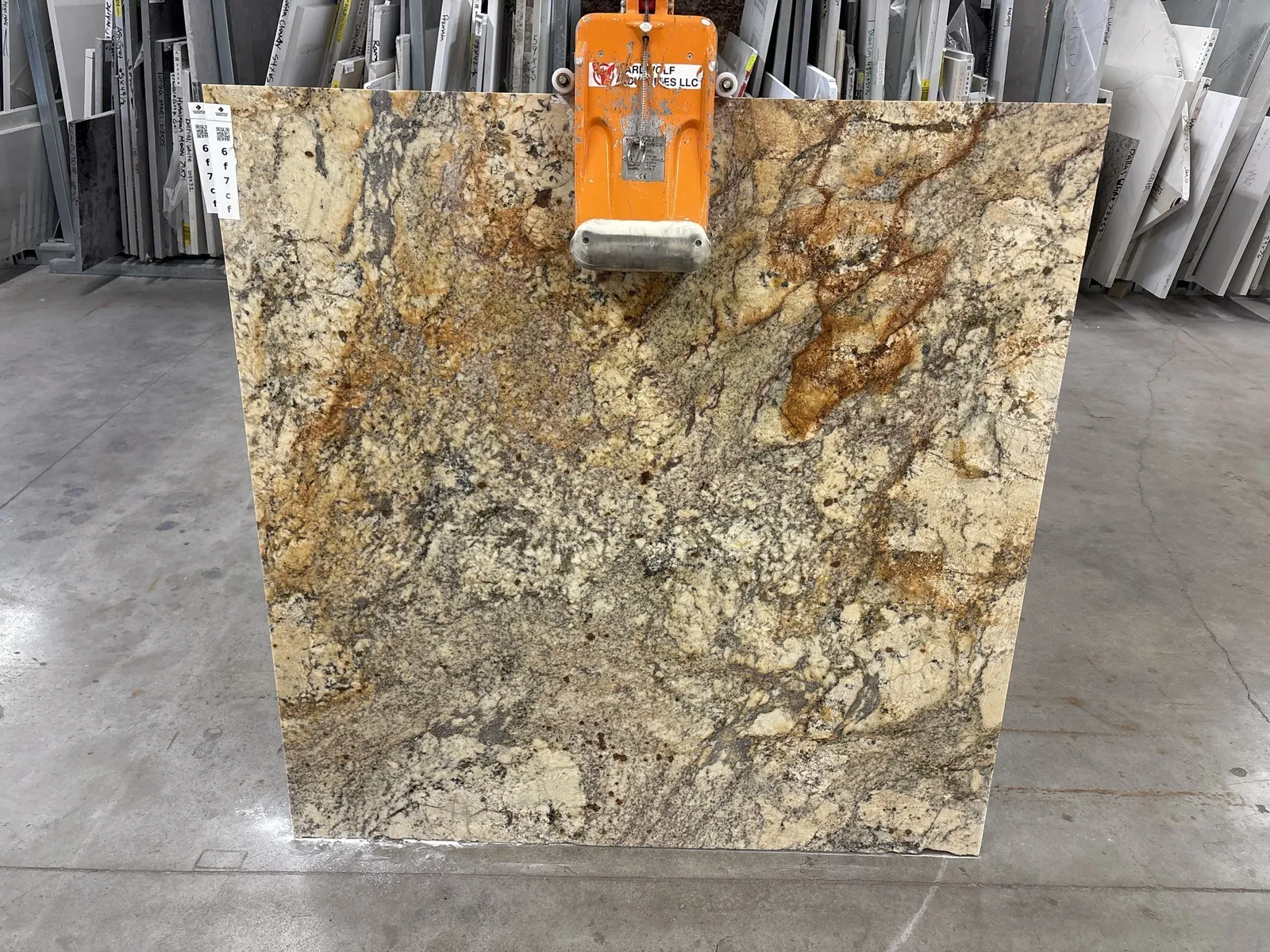 Full image of Typhoon Bordeaux Brown Granite countertop slab