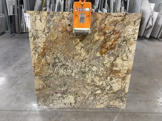 Full image of Typhoon Bordeaux Brown Granite countertop slab