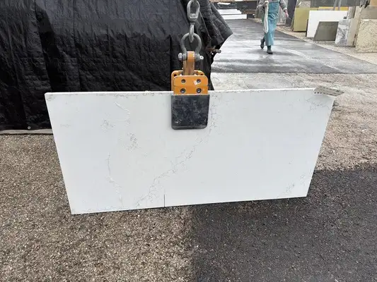 Full image of Q Quartz Alabaster White Quartz countertop slab