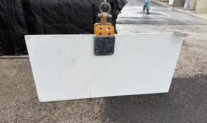 Full image of Q Quartz Alabaster White Quartz countertop slab