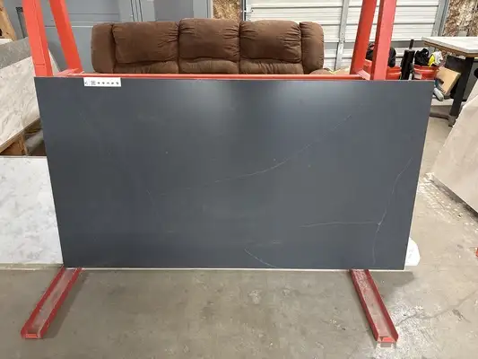 Full image of Stratus Quartz Regal Soapstone Grey Quartz countertop slab