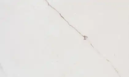 Closeup image of Della Terra Cortona Gold White Quartz countertop slab