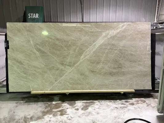 Full image of Taj Mahal Grey Quartzite countertop slab