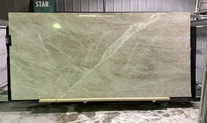 Full image of Taj Mahal Grey Quartzite countertop slab