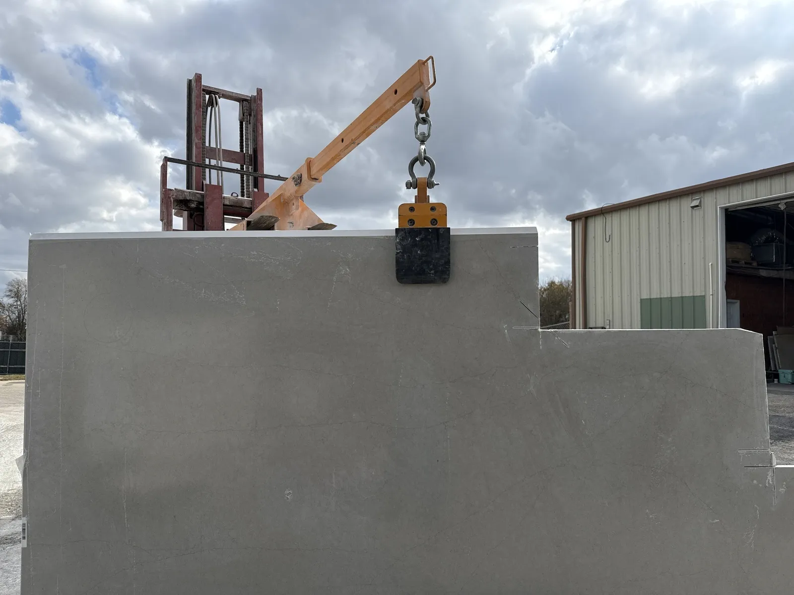 Full image of Daltile Noble Grey Grey Quartz countertop slab
