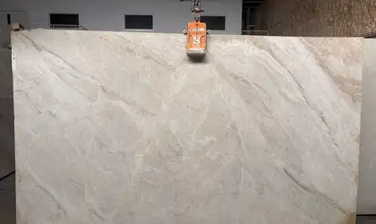 Full image of Taj Mahal Grey Quartzite countertop slab