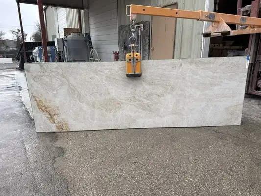 Full image of Taj Mahal Grey Quartzite countertop slab