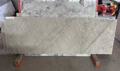 Full image of Apollo Venato Cream Quartzite countertop slab