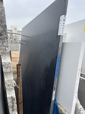 Full image of Absolute Black Black Granite countertop slab