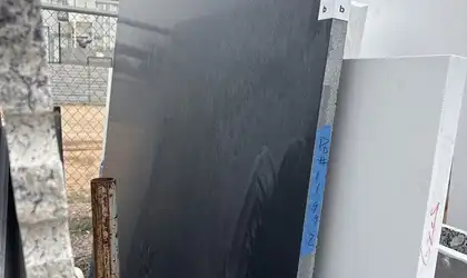 Full image of Absolute Black Black Granite countertop slab