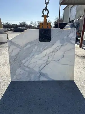 Full image of Calacatta Gold Marble countertop slab
