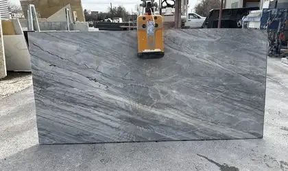 Full image of Beverly Blue Grey Quartzite countertop slab