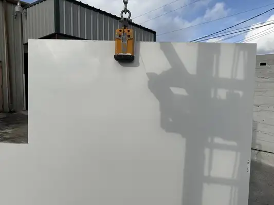 Full image of Q Quartz Arctic White Quartz countertop slab