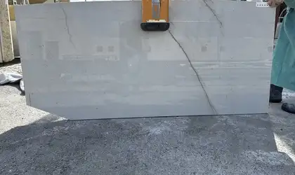 Full image of Mont Blanc Grey Quartzite countertop slab