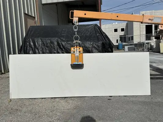 Full image of Caesarstone Frozen Terra Brown Quartz countertop slab