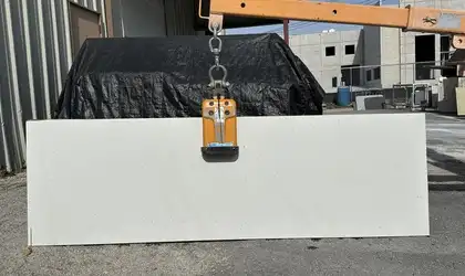 Full image of Caesarstone Frozen Terra Brown Quartz countertop slab