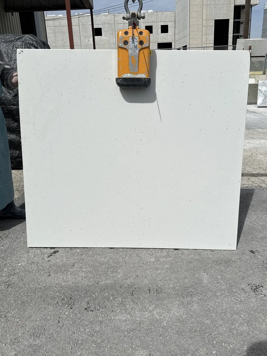 Full image of Caesarstone Frozen Terra Brown Quartz countertop slab
