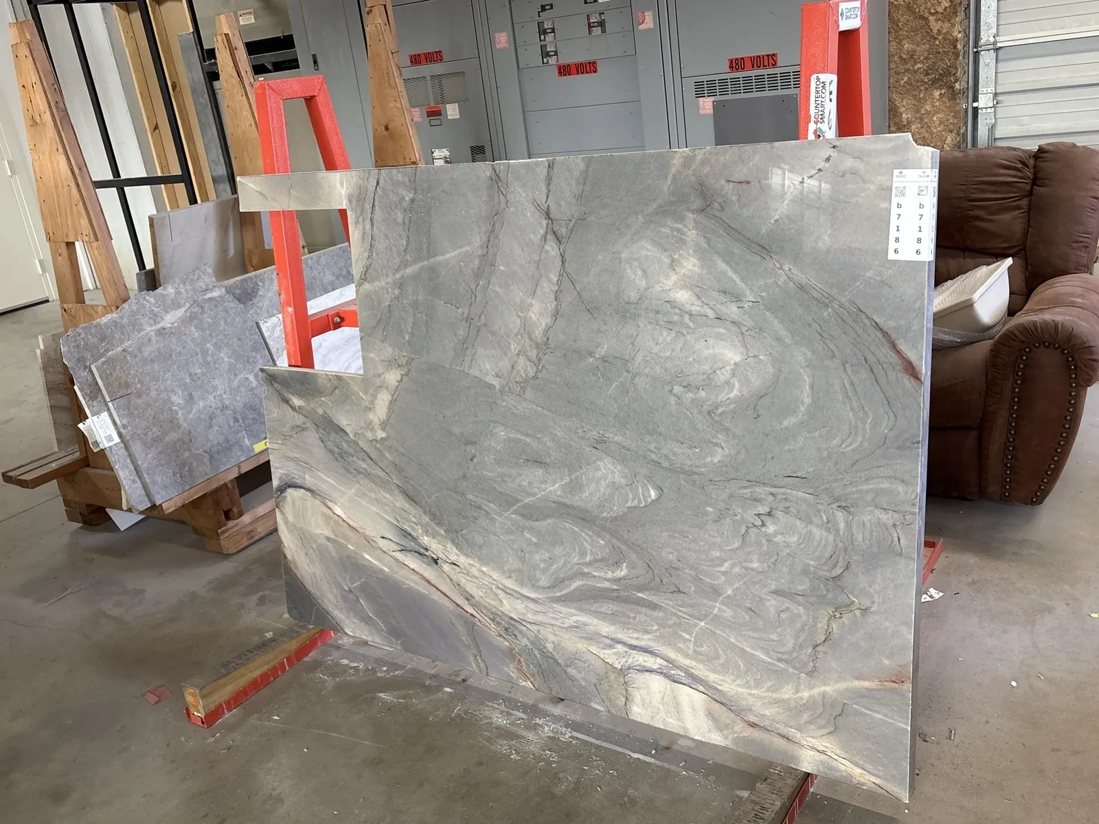 Full image of Ijen Blue Quartzite countertop slab