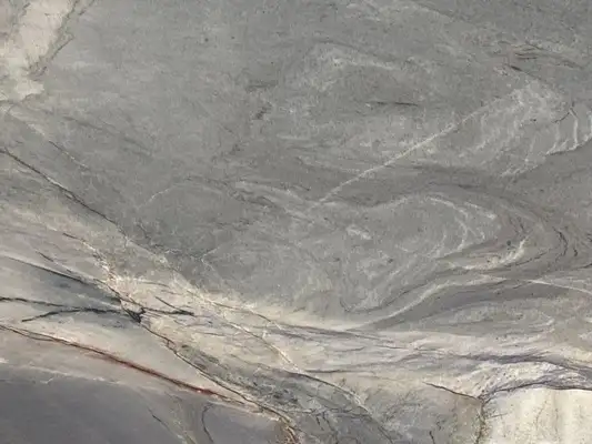 Closeup image of Ijen Blue Quartzite countertop slab