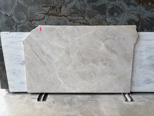 Full image of Taj Mahal Grey Quartzite countertop slab