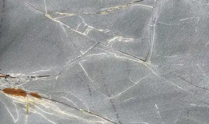 Closeup image of Blue Cascade Blue Quartzite countertop slab