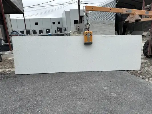 Full image of CRS Quartz Star White White Quartz countertop slab