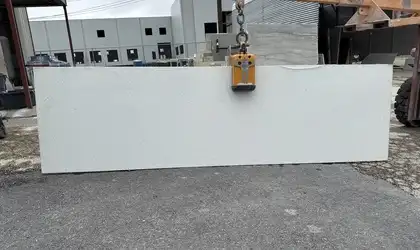 Full image of CRS Quartz Star White White Quartz countertop slab