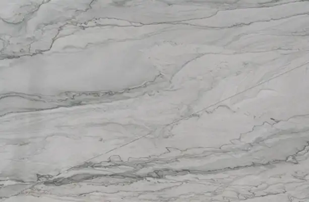Closeup image of Glacier Wave Grey Quartzite countertop slab