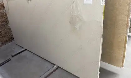 Full image of Vicostone Sparkling White Quartz countertop slab