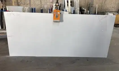 Full image of Q Quartz Carrara Delphi Quartz countertop slab