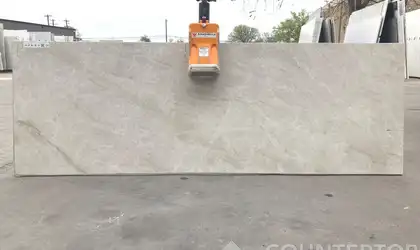 Full image of Taj Mahal Grey Quartzite countertop slab