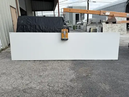 Full image of Q Quartz Arctic White Quartz countertop slab