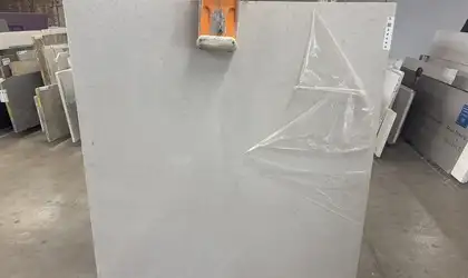 Full image of Silestone Lagoon White Quartz countertop slab