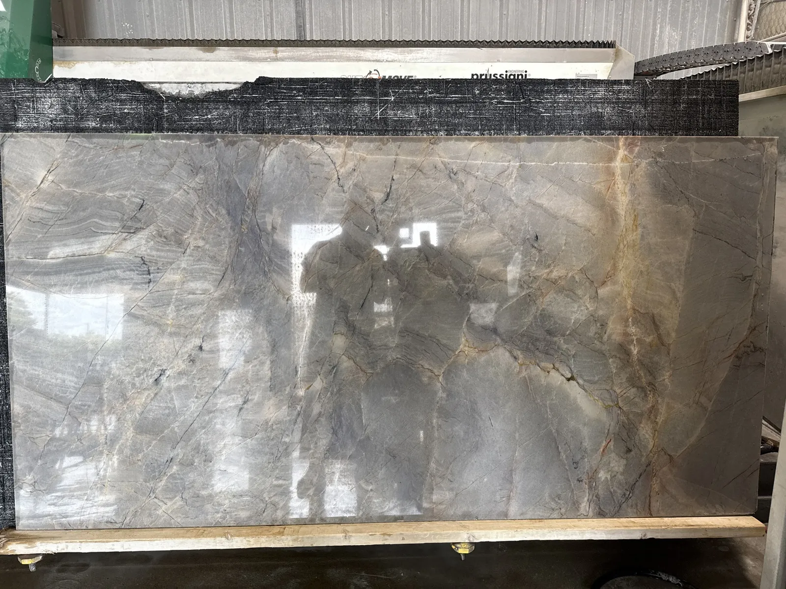 Full image of Ijen Blue Grey Quartzite countertop slab