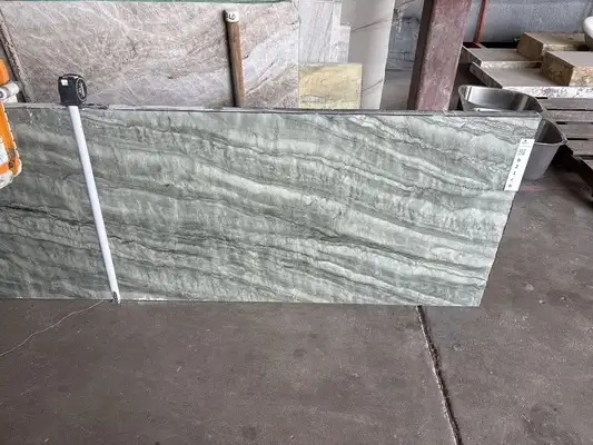 Full image of Vivid Green Green Quartzite countertop slab