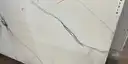 Closeup image of Crescent Bianco Venatino Quartz countertop slab