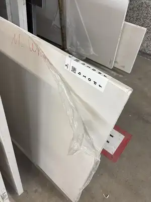 Full image of Silestone Miami White White Quartz countertop slab