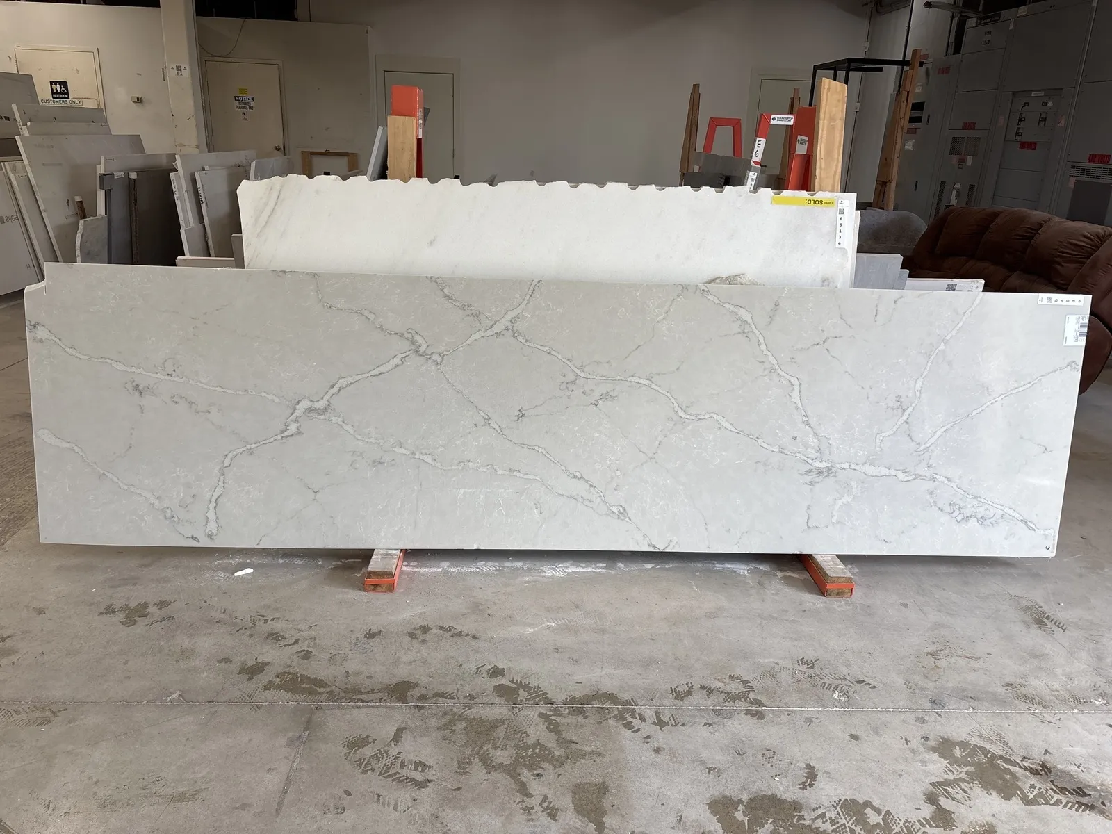 Full image of Silestone Victorian Silver Grey Quartz countertop slab