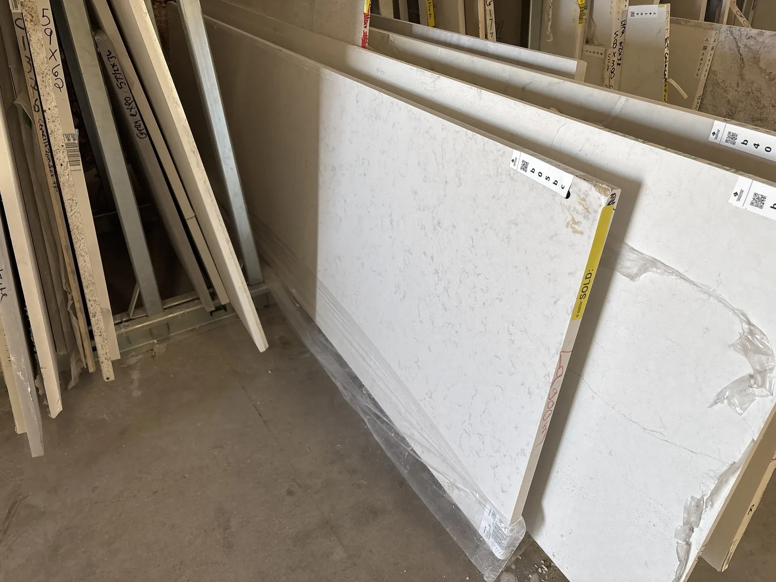 Full image of Silestone Lagoon White Quartz countertop slab
